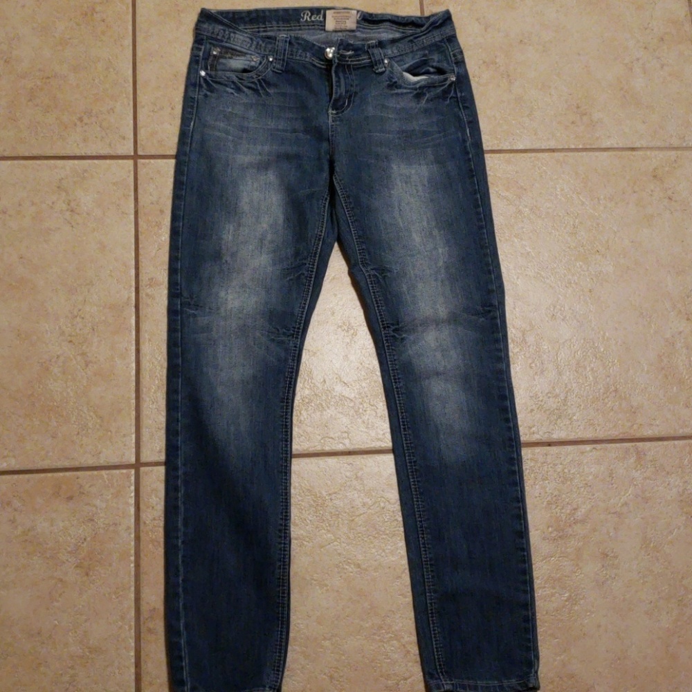 Red camel jeans